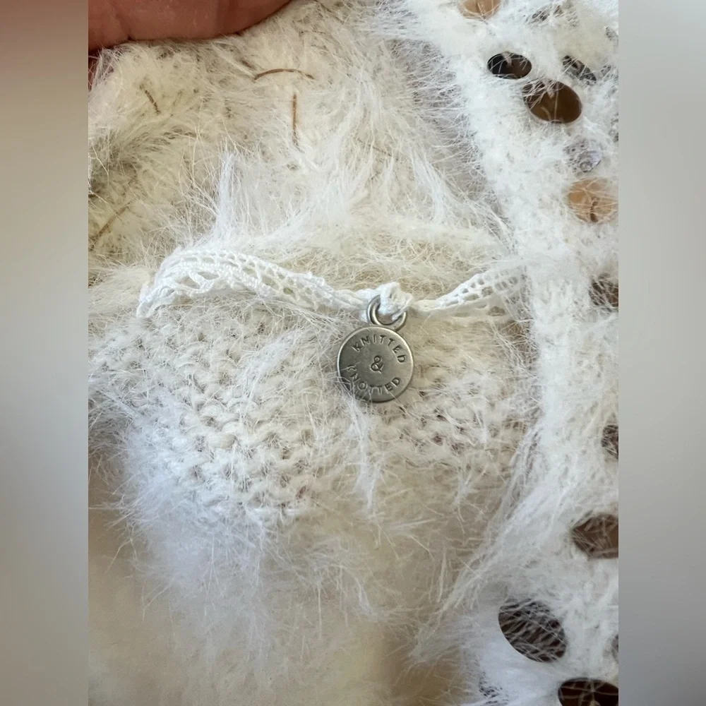 Anthropologie Knitted & Knotted | Women’s SZ XS | Soiree Cardigan Wool Sparkle - Picture 3 of 10